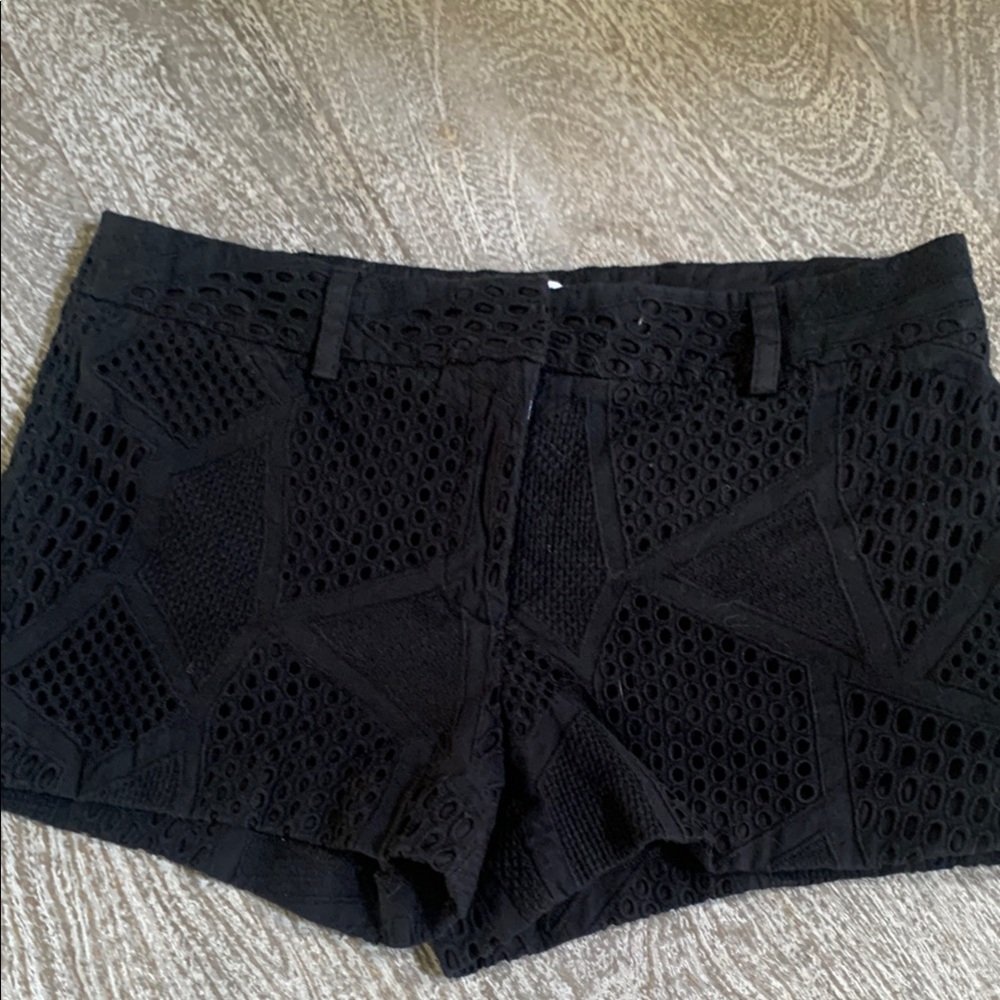 Milly Black low Waist Tailored Shorts